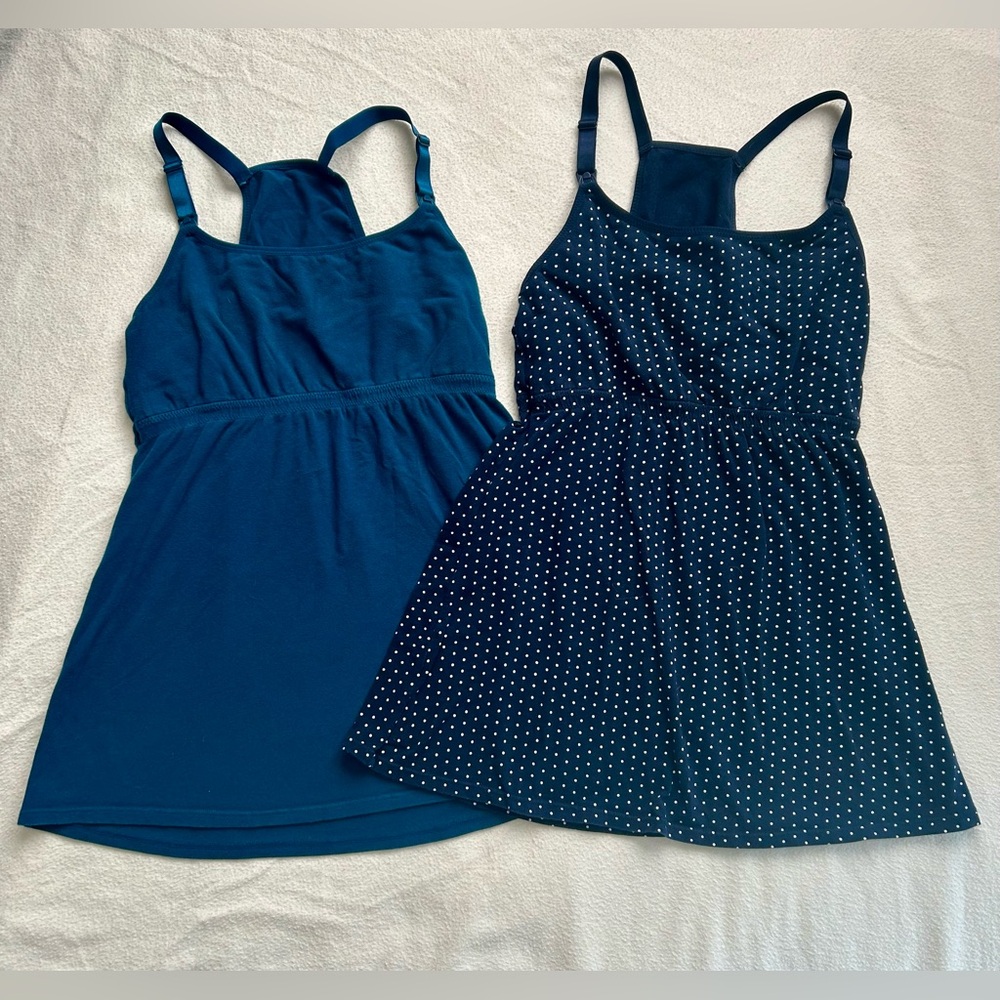 2 Pack SUIEK Nursing Tank Tops | Breastfeeding-Friendly Camis | Size Small
